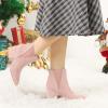 imageAllegra K Womens Pointed Toe Block Heel Ankle Chelsea BootsDust Pink