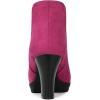 imageAllegra K Womens Pointed Toe Block Heel Ankle Chelsea BootsHot Pink