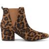 imageAllegra K Womens Pointed Toe Block Heel Ankle Chelsea BootsLeopard