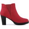 imageAllegra K Womens Pointed Toe Block Heel Ankle Chelsea BootsRed