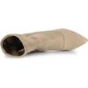 imageAllegra K Womens Pointy Toe Stretch Sock Stiletto Heels Ankle BootsBeige
