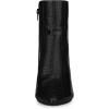 imageAllegra K Womens Printed Pointed Toe Chunky Heels Ankle BootsBlack