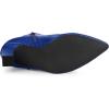 imageAllegra K Womens Printed Pointed Toe Chunky Heels Ankle BootsRoyal Blue