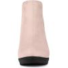 imageAllegra K Womens Round Toe Block Heels Chelsea Ankle BootsDust Pink
