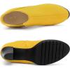 imageAllegra K Womens Round Toe Block Heels Chelsea Ankle BootsYellow