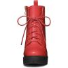 imageAllegra K Womens Round Toe Chunky Heel Lace Up Platform BootsRed