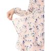 imageAllegra K Womens Ruffled Floral Smocked Waist Layered Tiered Chiffon DressPink