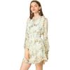 imageAllegra K Womens Ruffled Floral Smocked Waist Layered Tiered Chiffon DressWhite