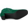 imageAllegra K Womens Side Zip Chunky Heels Ankle BootsEmerald Green