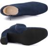 imageAllegra K Womens Side Zip Chunky Heels Ankle BootsNavy Blue