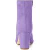 imageAllegra K Womens Side Zip Chunky Heels Ankle BootsPurple