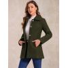 imageAllegra K Womens Single Breasted Turndown Collar Overcoat Vintage Winter Dress Coat with PocketsArmy Green