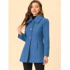 imageAllegra K Womens Single Breasted Turndown Collar Overcoat Vintage Winter Dress Coat with PocketsBlue