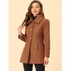 imageAllegra K Womens Single Breasted Turndown Collar Overcoat Vintage Winter Dress Coat with PocketsBrown