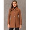 imageAllegra K Womens Single Breasted Turndown Collar Overcoat Vintage Winter Dress Coat with PocketsBrown
