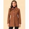 imageAllegra K Womens Single Breasted Turndown Collar Overcoat Vintage Winter Dress Coat with PocketsBrown