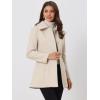 imageAllegra K Womens Single Breasted Turndown Collar Overcoat Vintage Winter Dress Coat with PocketsCream White