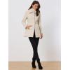 imageAllegra K Womens Single Breasted Turndown Collar Overcoat Vintage Winter Dress Coat with PocketsCream White
