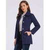 imageAllegra K Womens Single Breasted Turndown Collar Overcoat Vintage Winter Dress Coat with PocketsDark Blue