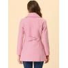 imageAllegra K Womens Single Breasted Turndown Collar Overcoat Vintage Winter Dress Coat with PocketsPink