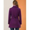 imageAllegra K Womens Single Breasted Turndown Collar Overcoat Vintage Winter Dress Coat with PocketsPurple