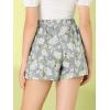 imageAllegra K Womens Summer Beach Shorts Casual Elastic Waist Floral ShortsBlue