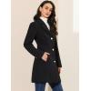 imageAllegra K Womens Trench Coats Single Breasted Long Outerwear Winter CoatBlack
