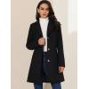 imageAllegra K Womens Trench Coats Single Breasted Long Outerwear Winter CoatBlack