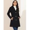 imageAllegra K Womens Trench Coats Single Breasted Long Outerwear Winter CoatBlack