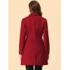 imageAllegra K Womens Trench Coats Single Breasted Long Outerwear Winter CoatBurgundy