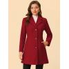 imageAllegra K Womens Trench Coats Single Breasted Long Outerwear Winter CoatBurgundy