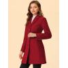 imageAllegra K Womens Trench Coats Single Breasted Long Outerwear Winter CoatBurgundy