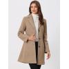 imageAllegra K Womens Trench Coats Single Breasted Long Outerwear Winter CoatDark Beige