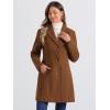 imageAllegra K Womens Trench Coats Single Breasted Long Outerwear Winter CoatDark Brown