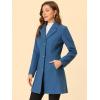 imageAllegra K Womens Trench Coats Single Breasted Long Outerwear Winter CoatDusty Blue