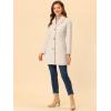 imageAllegra K Womens Trench Coats Single Breasted Long Outerwear Winter CoatGream White