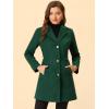 imageAllegra K Womens Trench Coats Single Breasted Long Outerwear Winter CoatGreen