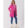 imageAllegra K Womens Trench Coats Single Breasted Long Outerwear Winter CoatHot Pink