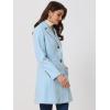 imageAllegra K Womens Trench Coats Single Breasted Long Outerwear Winter CoatLight Blue