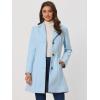 imageAllegra K Womens Trench Coats Single Breasted Long Outerwear Winter CoatLight Blue