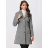imageAllegra K Womens Trench Coats Single Breasted Long Outerwear Winter CoatLight Grey