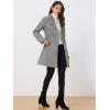 imageAllegra K Womens Trench Coats Single Breasted Long Outerwear Winter CoatLight Grey