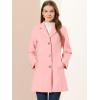 imageAllegra K Womens Trench Coats Single Breasted Long Outerwear Winter CoatPink