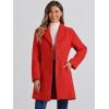 imageAllegra K Womens Trench Coats Single Breasted Long Outerwear Winter CoatRed