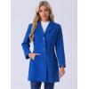 imageAllegra K Womens Trench Coats Single Breasted Long Outerwear Winter CoatRoyal Blue