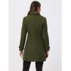 imageAllegra K Womens Winter Classic Outwear Overcoat with Pockets Single Breasted Pea CoatArmy Green