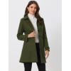 imageAllegra K Womens Winter Classic Outwear Overcoat with Pockets Single Breasted Pea CoatArmy Green