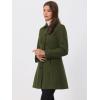 imageAllegra K Womens Winter Classic Outwear Overcoat with Pockets Single Breasted Pea CoatArmy Green