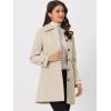 imageAllegra K Womens Winter Classic Outwear Overcoat with Pockets Single Breasted Pea CoatBeige