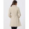 imageAllegra K Womens Winter Classic Outwear Overcoat with Pockets Single Breasted Pea CoatBeige